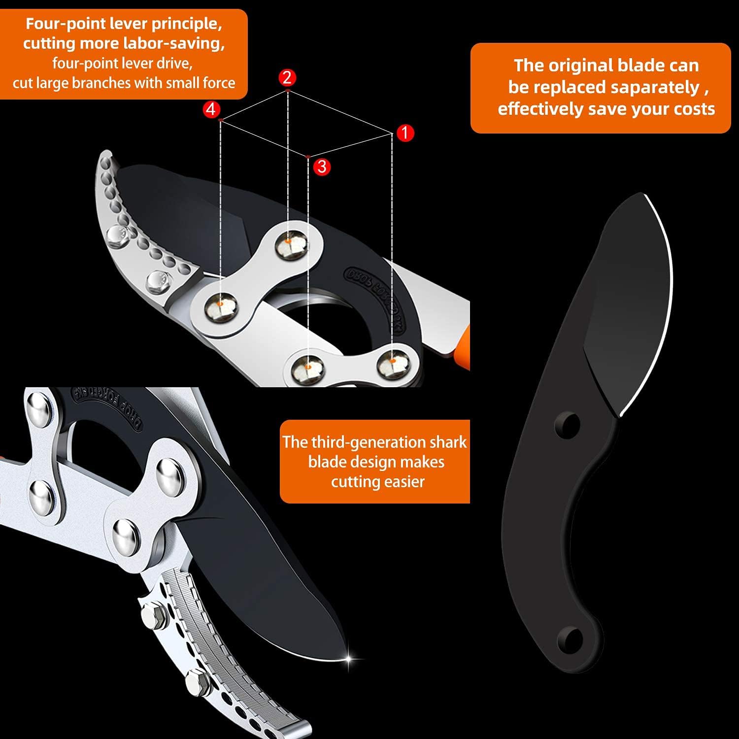 YINLONGDAO Extendable Anvil Loppers Tree Trimmer with Compound Action, Chops Thick Branches Ease, 29-41 Inch Telescopic Heavy Duty Branch Cutter, 2.4 Inch Clean Cut Capacity. : Garden & Outdoor