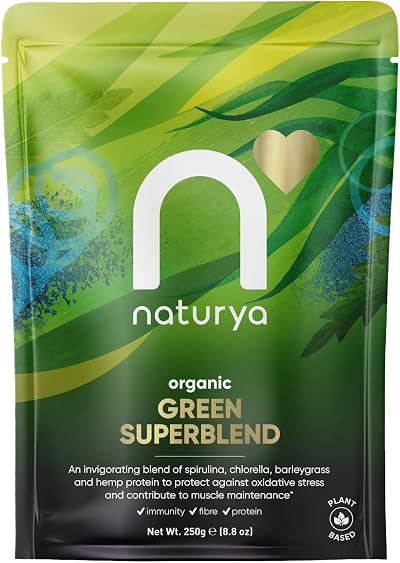 Naturya Organic Green Superfood Powder Blend 250g Alkaline Vegan Gluten-Free
