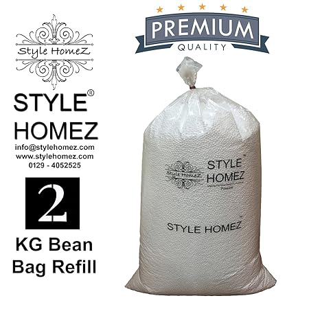 Style Homez High Density 2 KG Bean Bag Fillers Refill for Bean Bags (Improved)