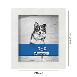 ArtToFrames 7x8 Inch White Picture Frame, This 1.25