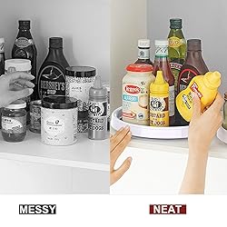 Pretireno Lazy Susan Organizer 4 Pack, Non-Skid