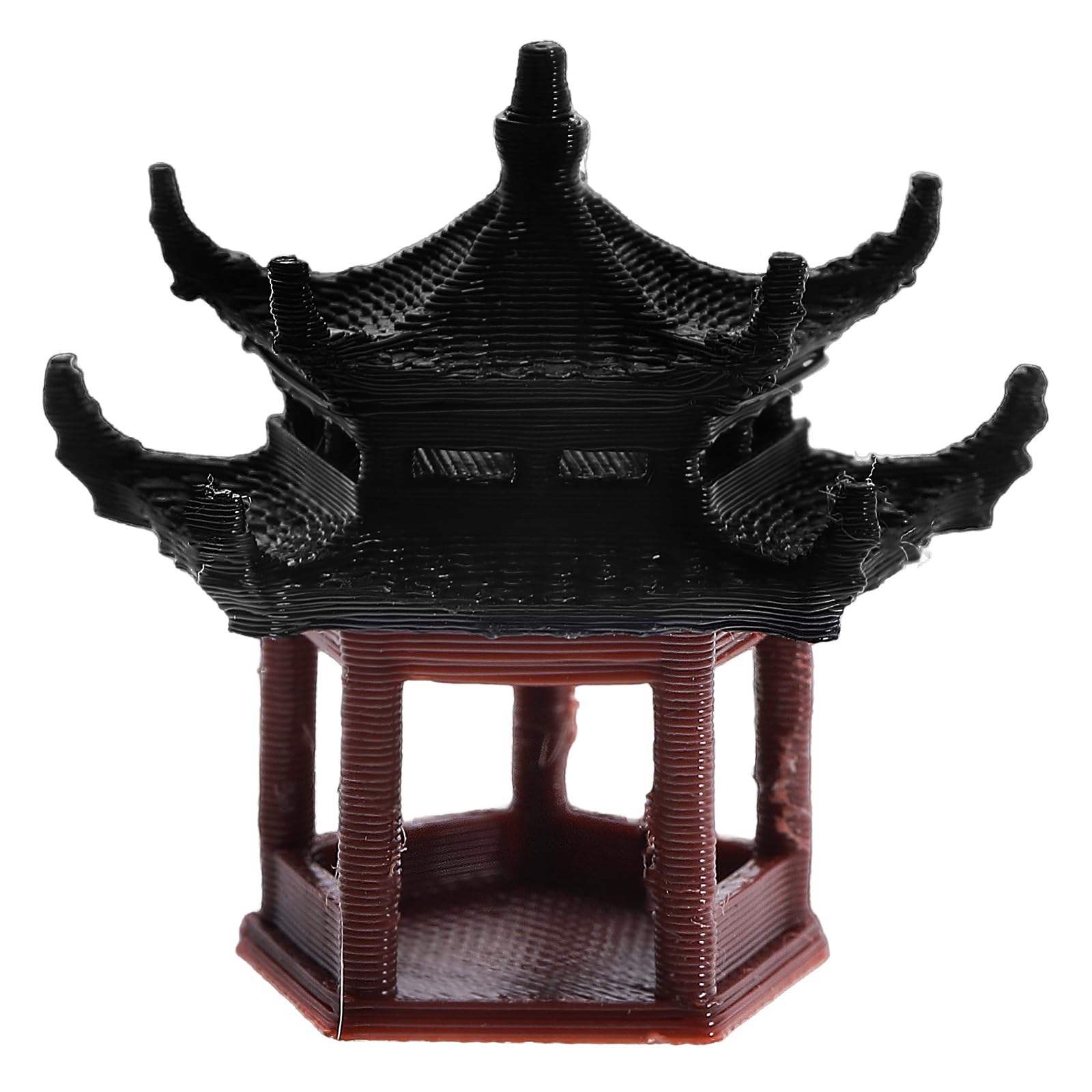 Zerodeko Mini Pavilion Pagoda Statue, Miniature Japanese Garden Pavilion for Zen Garden Fairy Figurines Aquarium Fish Tank Micro Landscape Ornament for Mini Accessories