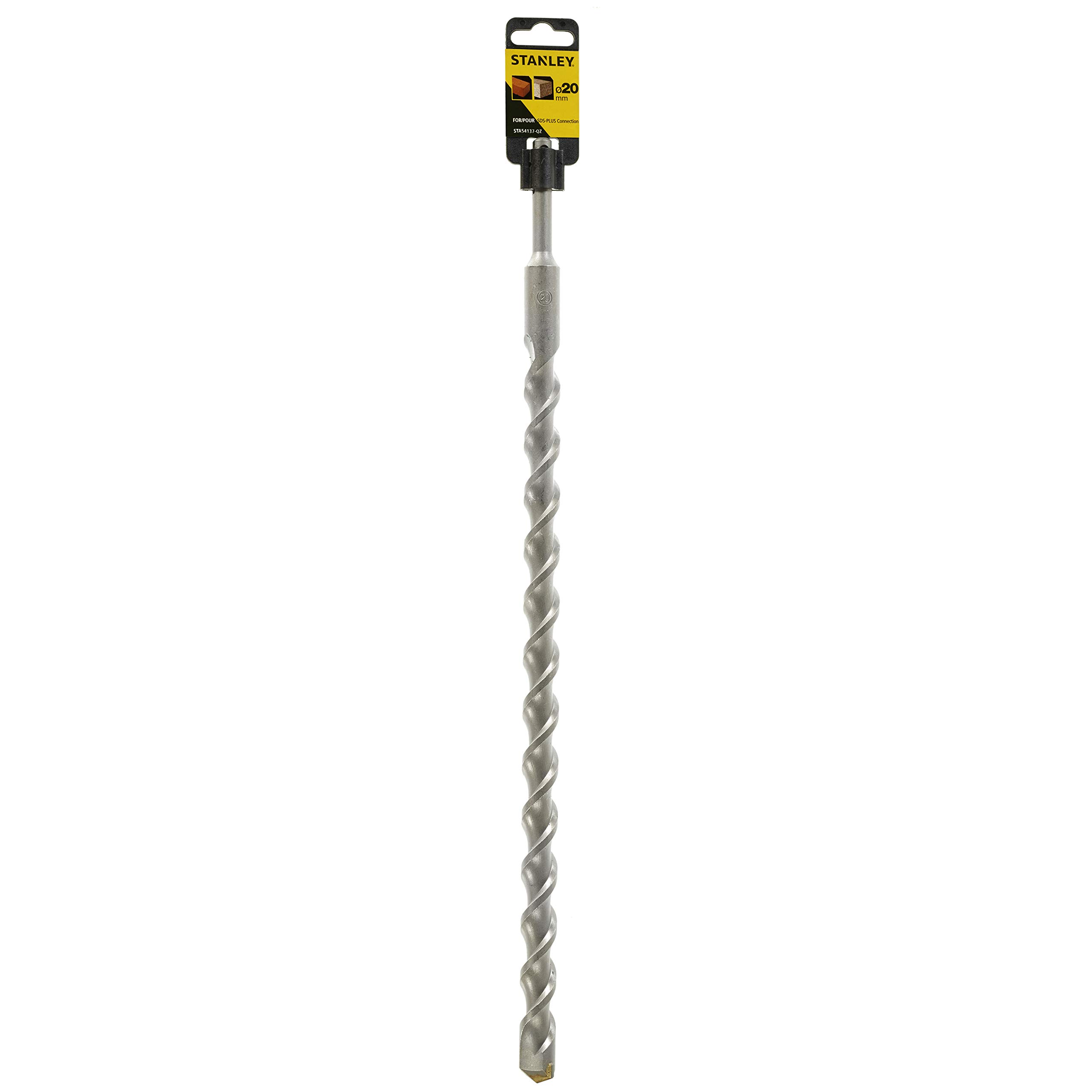 STANLEY STA54137-QZ Drill Bits SDS-Plus O 20x450mm. Long. Util: 400mm for DIYers & Professionals, Designed for Drilling and Material Removal, 400mm, Single Unit