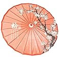 Asian Home Rainproof Handmade Chinese Oiled Paper Umbrella Parasol 33" Plum Blossom