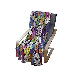 Ambesonne Flower Throw Blanket, Floral Vivid