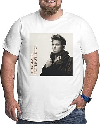 Amazon.com: John Mayer Battle Studies T Shirt Men's Plus Size Large Waist Short Sleeved Shirts 