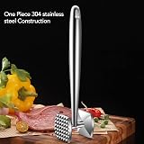 Aliglow 304 Stainless Steel Meat Tenderizer Double Sided Mallet 2.0" Head view 6