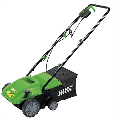 Draper 1500W Electric 2-in-1 Lawn Aerator Scarifier 230V 320mm 30L Bag