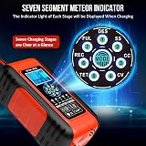 Husgw 10 Amp Car Battery Charger 12V/24V 7 Stage Smart Maintainer LCD view 3