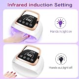 LKE 268W UV LED Nail Lamp Gel Dryer 4 Timers LCD Touch Screen Fast Curing view 4