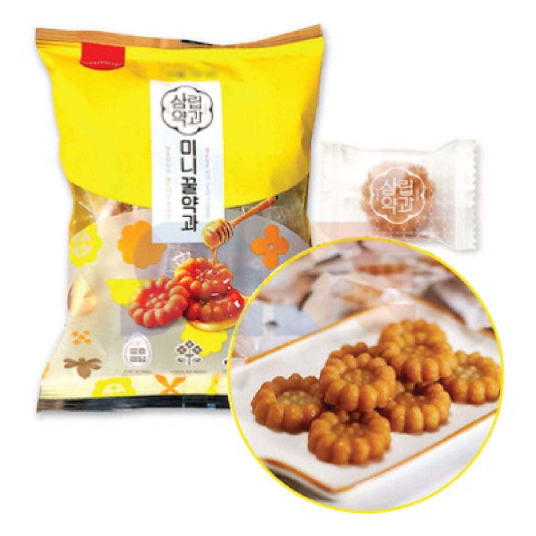 【ミニ薬菓】ヤッカ 薬菓 ミニヤッカ やっか サムリプ/Samlip 140g 1袋 G-marketオリジナル/韓国食品/韓国伝統菓子/はちみつ/シナモン の商品画像