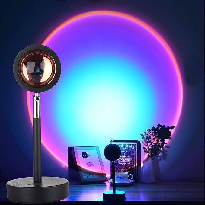 Rainbow Projection Lamp, GLPE Rainbow Light with USB Plug, 180 Degree