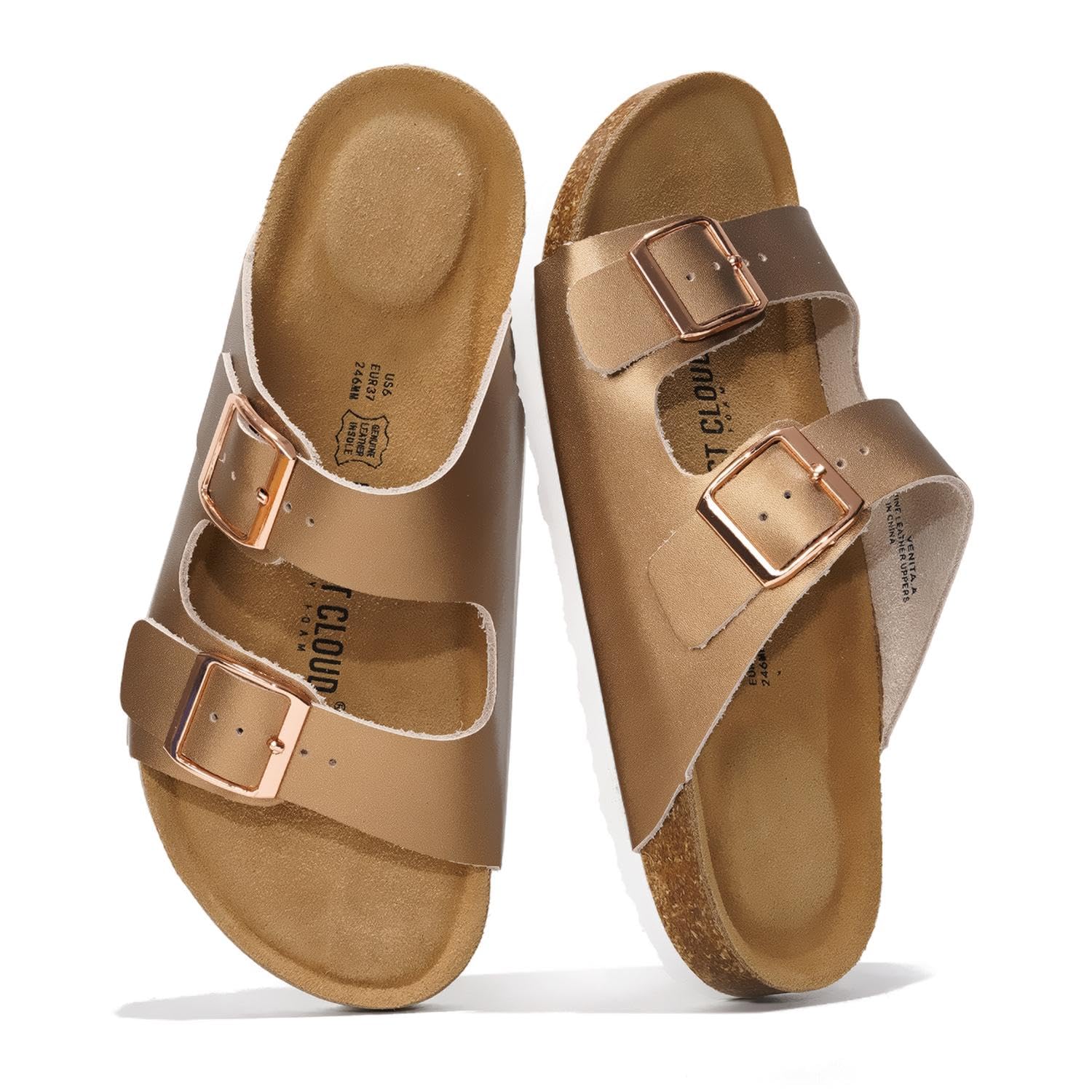 Project Cloud Genuine Leather Flat Sandals Women