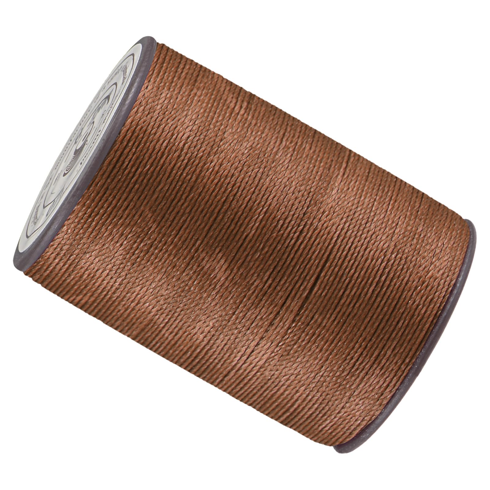 Kozelo Thin Leather Waxed Sewing Thread -[0.65mm x 93 Yards] Practical Long Waxed Cord Sewing Thread for Leather Craft DIY Bookbinding Use|PET & Wax Coating, Deep Brown
