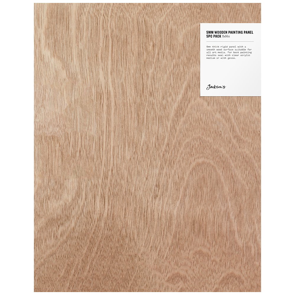 Jackson's CJUW1114 Wooden Painting Panel, (11x14in) 5mm [Pack of 5]