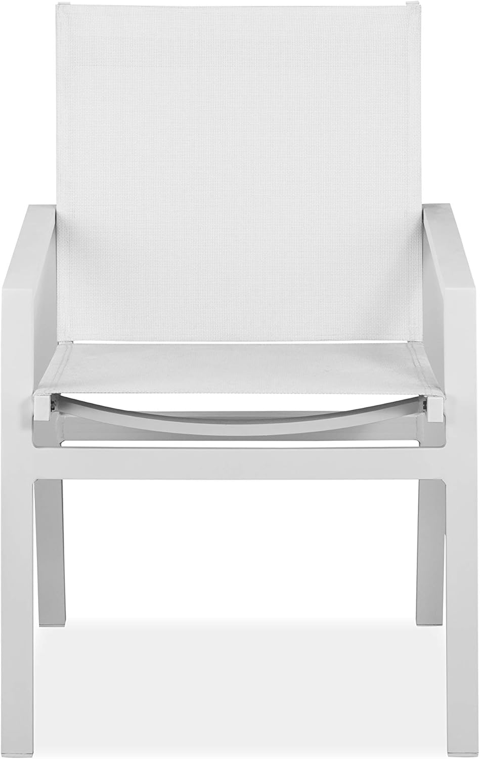 whiteline modern outdoor living on Amazon Com Rio Indoor Outdoor Dining Arm Chair In Matte White Aluminum And White Textyline Set Of 2 Garden Outdoor