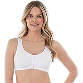 Bestform 5006014 Comfortable Unlined Wireless Cotton Stretch Sports Bra with Front Closure