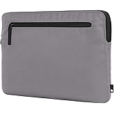 Incase Compact Laptop Sleeve with Flight Nylon - 14-inch MacBook/Laptop & iPad/Tablet Sleeve - Faux Fur Lining, Lightweight, Durable, Weather Resistant, Slip Pocket for Accessories - Conte Grey