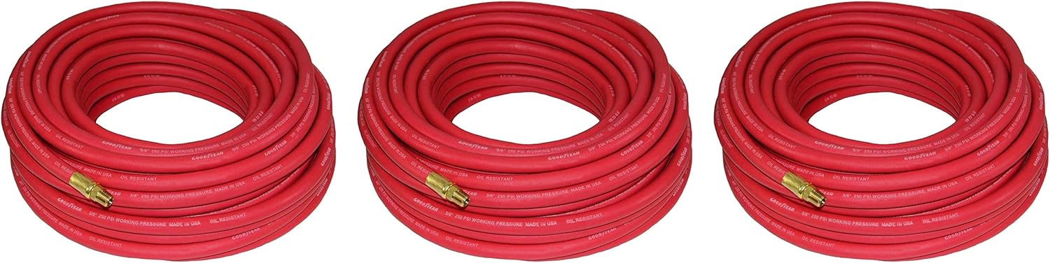 Good Year 12674 Rubber Air Hose Red, 50-Feet x 3/8-Inch: Sports & Outdoors