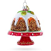 Glazed Cake Blown Glass Christmas Ornament