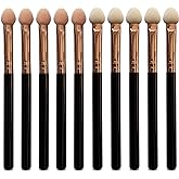 Makeup Brushes Set for Women Professional,UorPoto 10Pcs Sponge Eyeshadow Brush Sets Applicator Double Sided reusable
