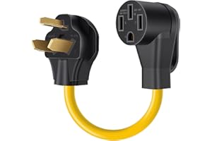 Rophor NEMA 10-30P to 14-50R EV Charger Adapter Cord, 30 AMP Dryer to 50 AMP EV/RV Conversion Adapter, Perfect Use for Level 2 EV Charging