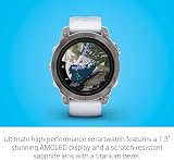 Garmin Epix Pro Gen 2 Sapphire 47mm Smartwatch AMOLED GPS Flashlight White Stone view 4