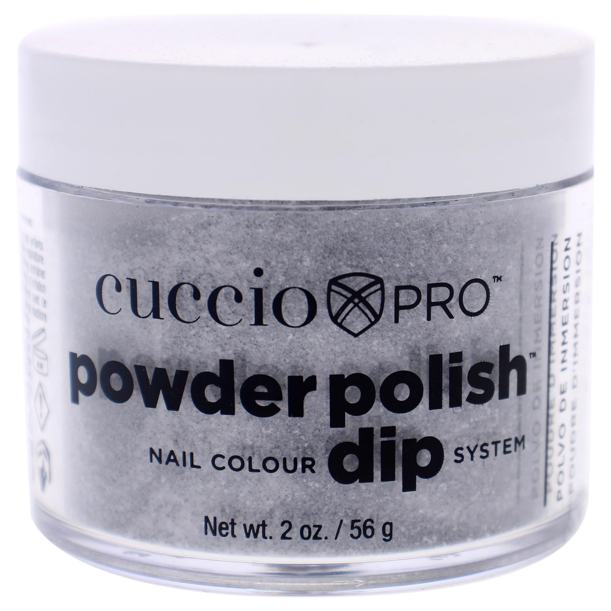 Cuccio Powder Polish Dip 56 g, Black Glitter