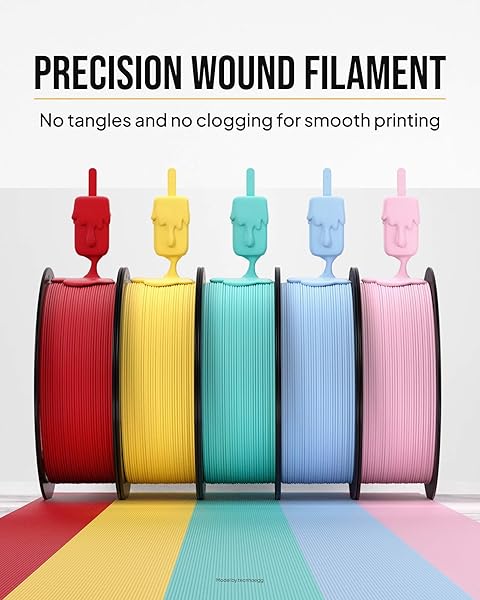 ELEGOO MATTE PLA FILAMENT 1.75MM BUNDLE 4KG, 3D PRINTER FILAMENT HIGH PRECISION, 4PCS 1KG SPOOL (2.2LBS) FITS FOR MOST FDM 3D PRINTERS BLACK/WHITE/RUBY RED/NAVY BLUE