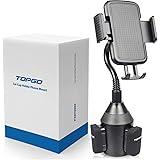 Topgo [Upgraded] Cup Holder Phone Mount Universal Adjustable Gooseneck Cup Holder Cradle Car Mount for Cell Phone iPhone Xs/Xs Max/X/8/7 Plus/Galaxy