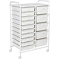 Amazon.com: Honey Can Do 15-Drawer Metal Rolling Storage Cart, White ...