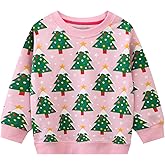 HILEELANG Toddler Girl Sweatshirts Cotton Casual Crew Neck Long Sleeve Tops Pullover Sweater Shirt