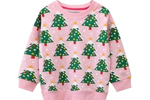 HILEELANG Toddler Girl Sweatshirts Cotton Casual Crew Neck Long Sleeve Tops Pullover Sweater Shirt