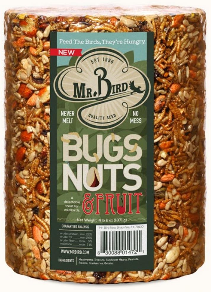 Backyard Birding & Wildlife - 2-Pack Mr. Bird Bugs, Nuts & Fruit Wild Bird Seed Large Cylinder 4 lbs. 2 oz.