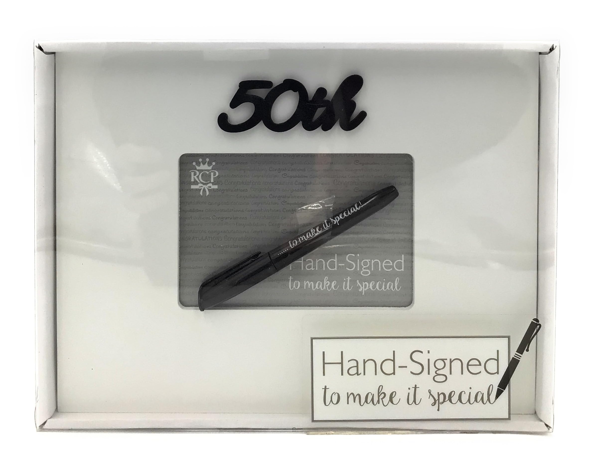 Royal County Products '50th' Party Freestanding Hand-signed Celebration Frame
