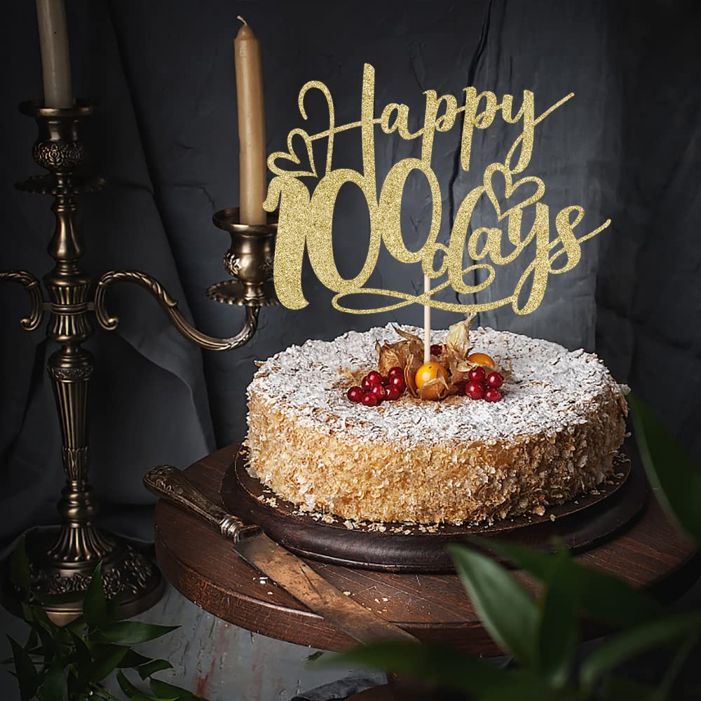 Photo 1 of Bejotaa Happy 100 Days Cake Topper?Baby's 100 Days Celebration Party Decorations?for Baby Shower?Baby's Celebration,Wedding Party Decorations