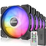Okinos RGB Fans 5 Pack, 4-Pin PWM & 3-Pin