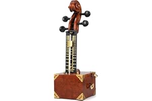 YWYLL Handcrafted Solid Wood Metronome - Vintage Violin-Inspired Design with Gold Accents, Precision Mechanical Movement & Luxe Violin-Maker Finish, Artisan Crafted for Musicians, Teachers & Collectors