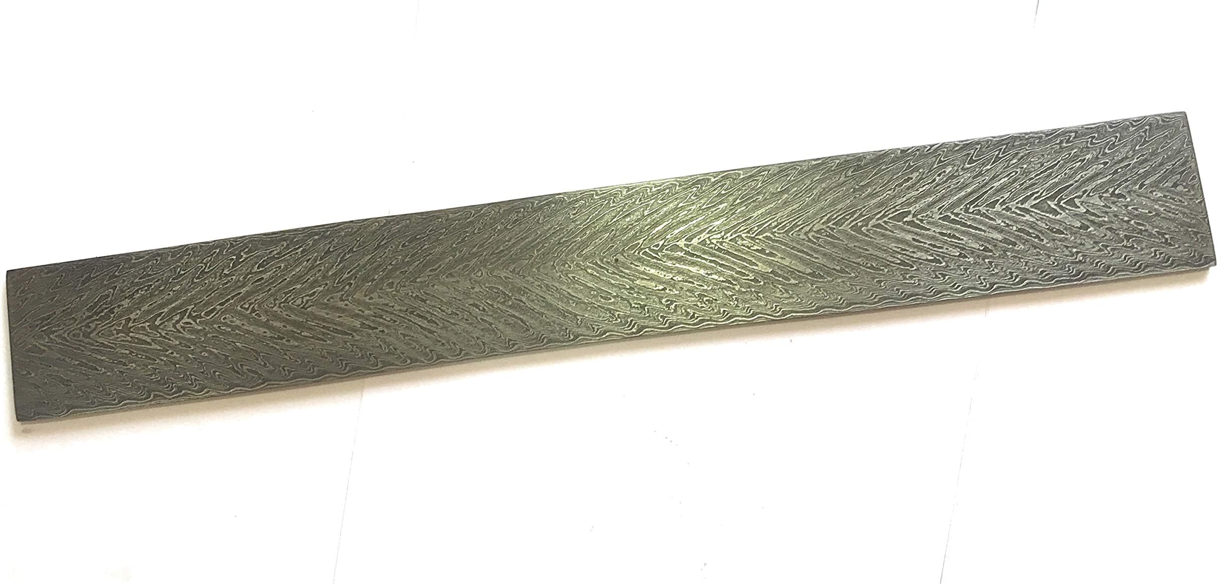 14 inch-4 mm Thick Custom Made Damascus Billet Bar for Knife Making Purpose