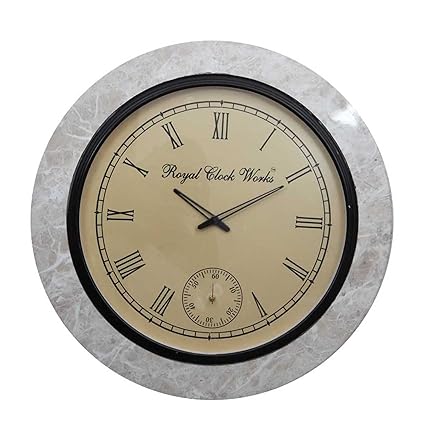 Home Decorative Items in Living Room, Bedroom | Jaipur House Handicraft Gifts Wooden Wall Clock (Product Dimensions: (inches) 24 x 2 x 24)