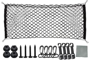 Car Rear Cargo Net,Duty Adjustable Elastic Car Trunk Storage Net,Universal Trunk Cargo Storeage for Most Cars,Vehicles,Suvs (