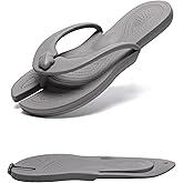 Kiemorgy Shower Shoes Travel Slippers for Women Men, Folding Slides Sandals, Portable Hotel Spa Slippers, Waterproof Quick Drying Flip Flops, Beach Sandals