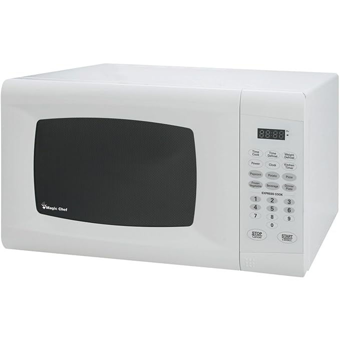 Magic Chef MCM990W 0.9 Cu. Ft. 900W Countertop Oven in White Microwave