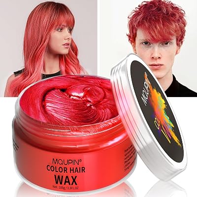 MQUPIN Temporary Hair Dye Wax Wash In Wash Out Hair Colour