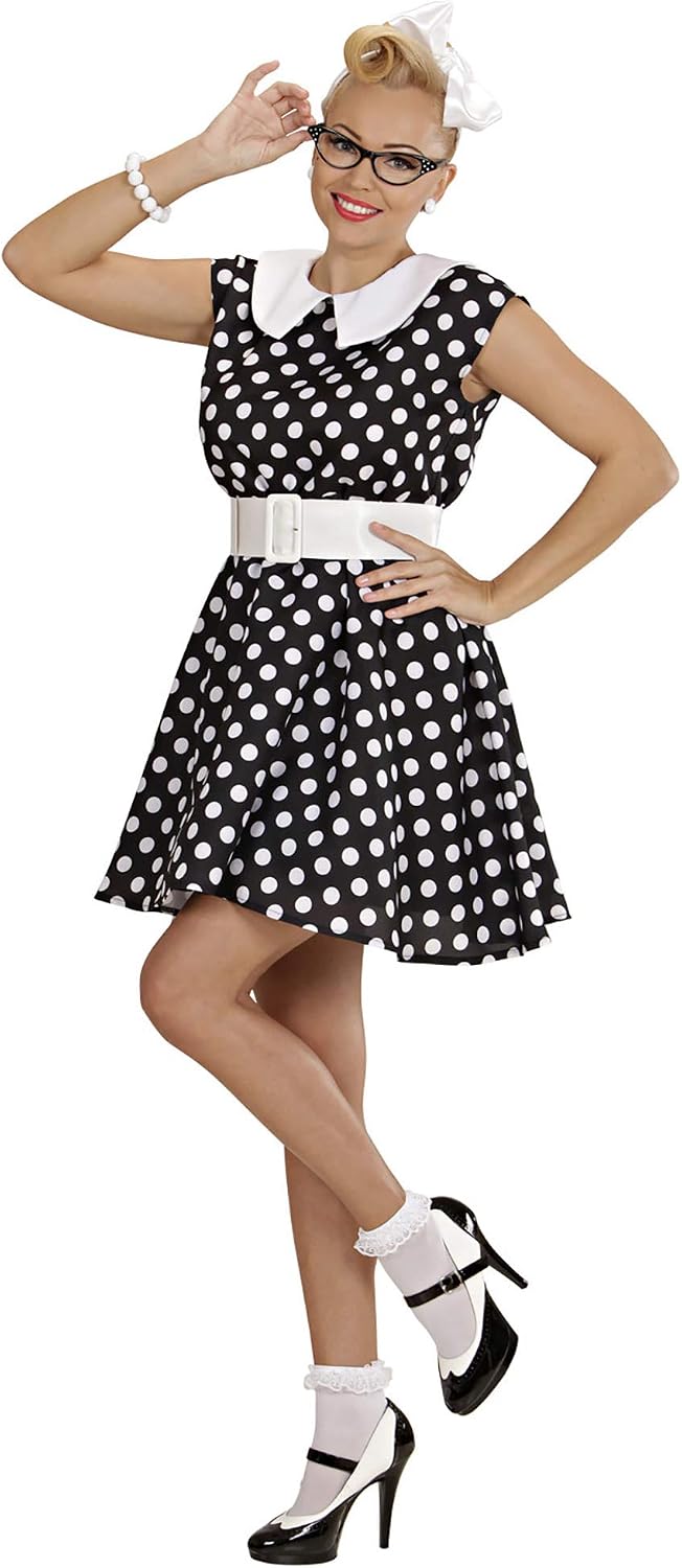 Ladies 50s Lady - Black Costume Large UK 14-16 for Grease 50s Rock N Roll Fancy Dress - Image 4