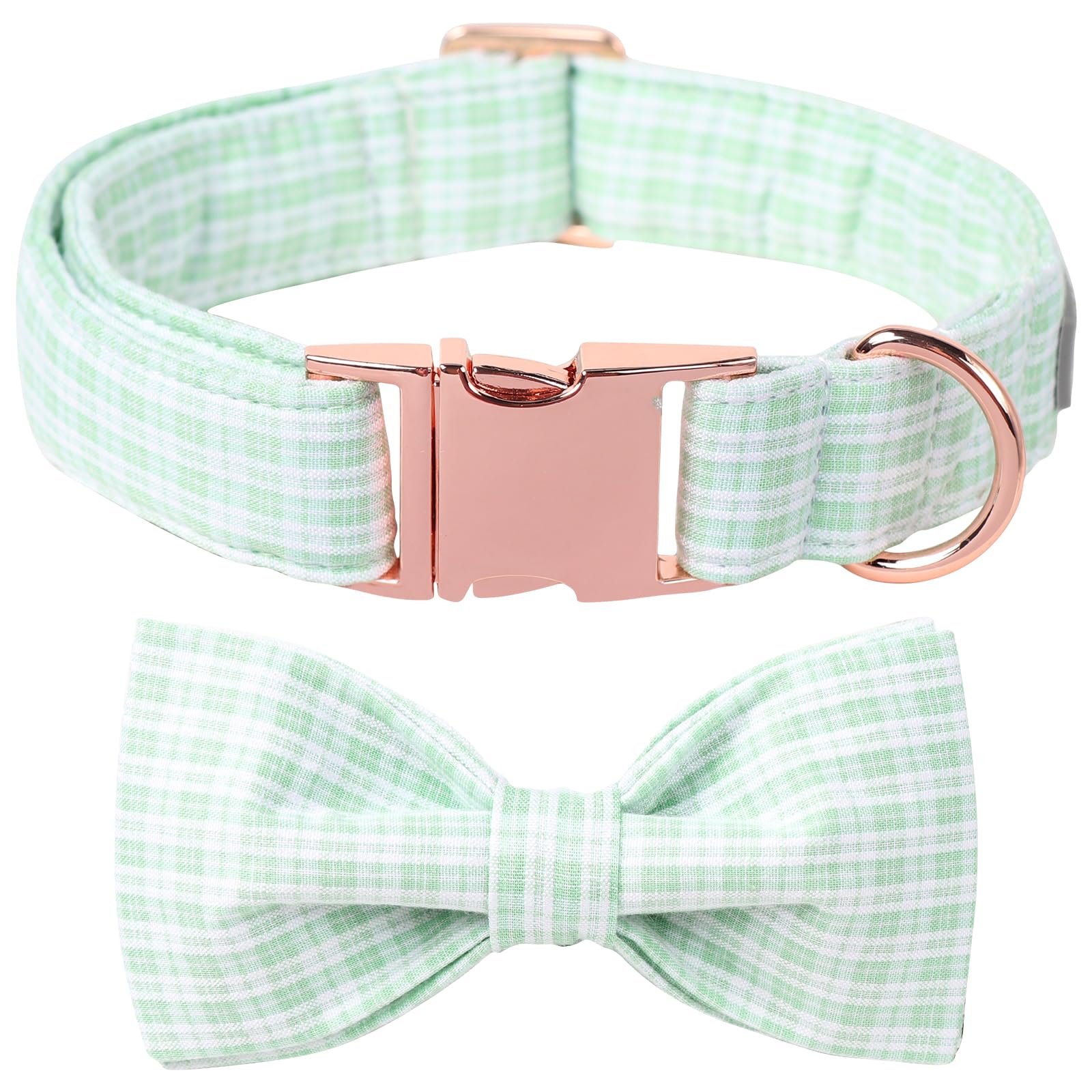 Lionet Paws Dog Collar, Green Stripe Pattern Pet Collar Durable Cute Dog Collars Male or Female Pet Gift Adjustable Dog Collar for X-Large Dogs