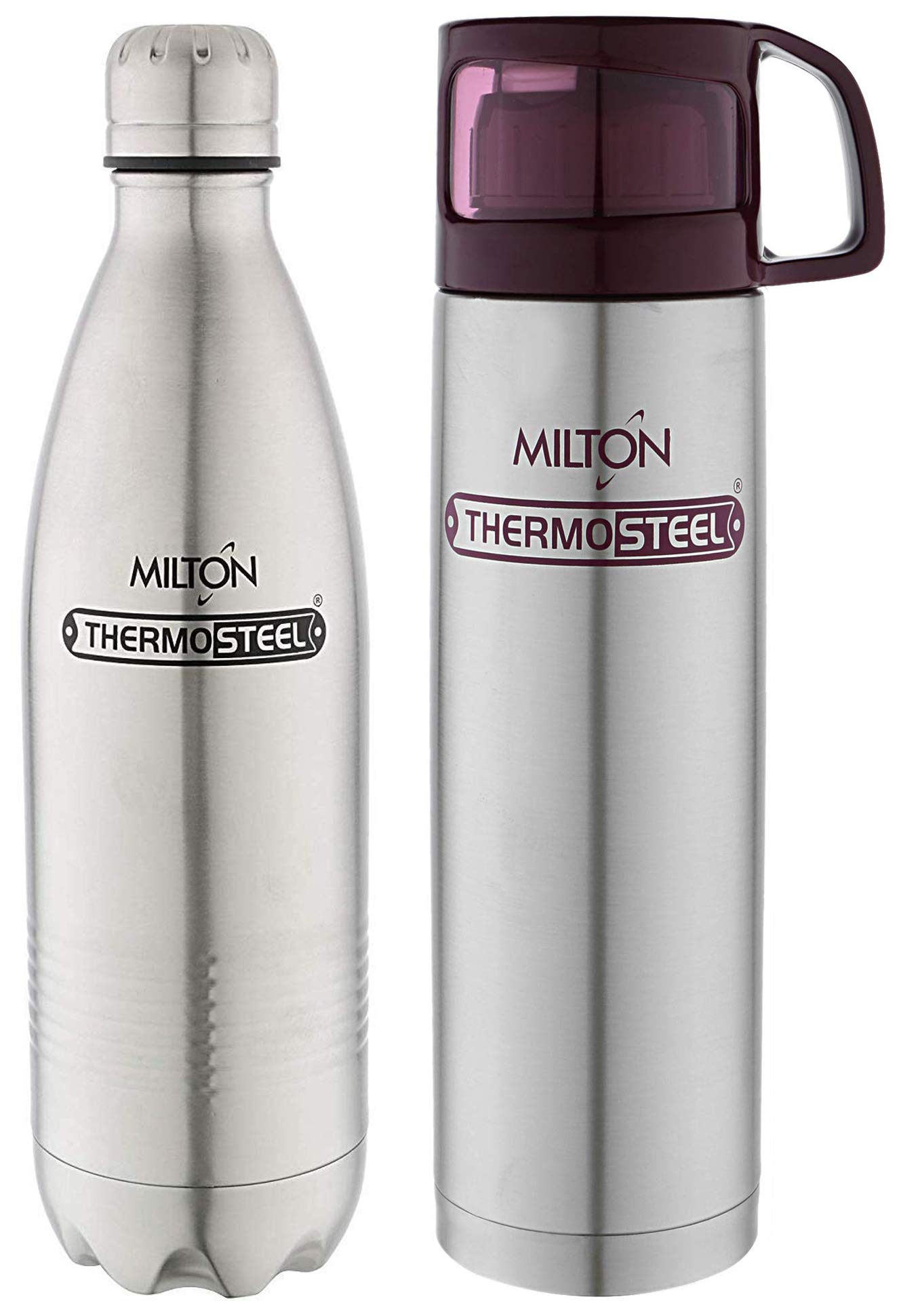 Milton Glassy Flask 1000ml Vaccum Flasks Purple Thermosteel Duo Deluxe 1000 Bottle Style Vacuum Flask 1 Litre Silver Combo Buy Online In Bermuda At Desertcart