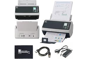 ANYHDD RICOH fi-8170 Professional High Speed Color Duplex Document Scanner - Network Enabled, Fujitsu Scanner High Volume with Power Adapter + USB 3.2 Cable + Microfiber Cloth Included