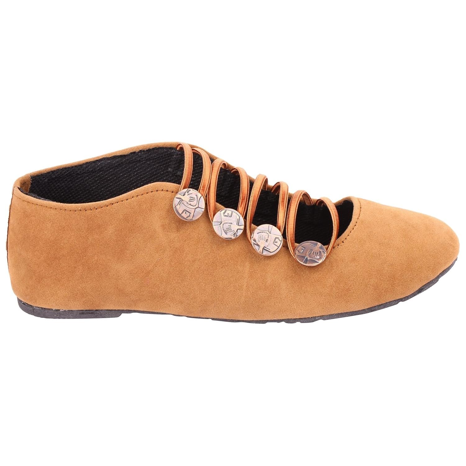 red choice collection beige casual velvet shoes for women and girls (rc074)