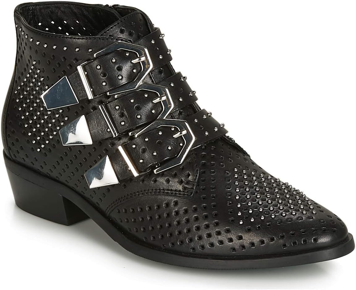 Bronx Reza Ankle Boots/Boots Women Black Mid Boots Shoes